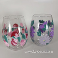 Personalized Hand Painted Stemless Wine Glass Tumbler